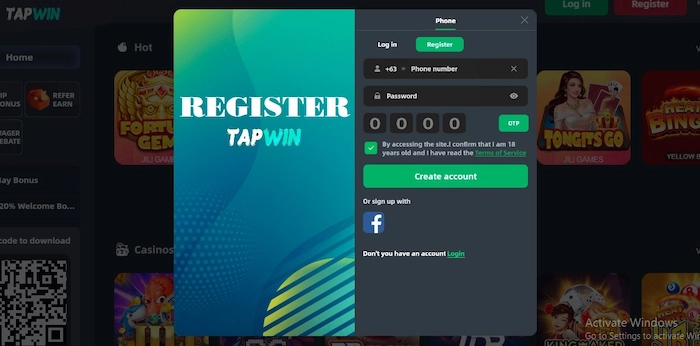 Terms of Registering TAPWIN